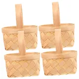 Garneck Kleine Geflochtene Körbchen Mit Henkel – 4er Set Handgemachte Weidenkörbe Für Und Dekoration - Ideal Als Kleiner Korb Für Den Alltag - 9x6 5 Cm