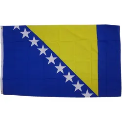 Fahnen-Shop Axel Bach Flagge Fahne Bosnien-Herzogowina 90 x 150 cm mit 2 Metallösen 100 g Stoffgewicht Hissflagge