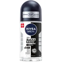 NIVEA MEN Black&White 72 H Invisible Original Antitranspirant im Ball für Männer 50 ml