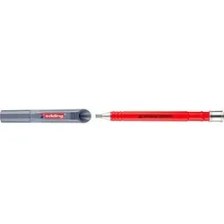 edding 8890 Zimmermannsbleistift mit Druckmechanismus rot HB, 10H, 1 Set