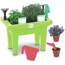 Buri Kinder-Hochbeet mit Gartenwerkzeug Frühbeet Pflanzkasten Kräuterbeet Gemüsebeet