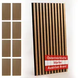 INNOVATE Akustikpaneele [Wandpaneele Holz Schalldämmung] 8 Stk. I Akustikpaneele Holz Schallabsorber I Holzpaneele Wand Wanddeko Wohnzimmer Schallschutzplatten Wanddeko I Eiche hell, 120x60cm: 5,76m2