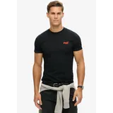 Superdry Essential Logo Embroidered Kurzarm-T-Shirt Black / Hazard Orange S