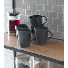 Home4You Kaffeetasse 0,44 l Schwarz