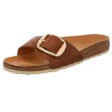 Birkenstock Madrid Big Buckle Nubukleder geölt schmal cognac 39