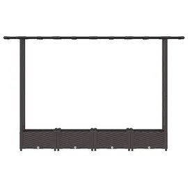 vidaXL Hochbeet mit Rankgitter und Dach 203 x 40 x 123 cm Braun