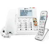 Geemarc AMPLIDECT 595 COMBI Schnurgebundenes Seniorentelefon Anrufbeantworter, Freisprechen, Optische Anrufsignalisierung, fü