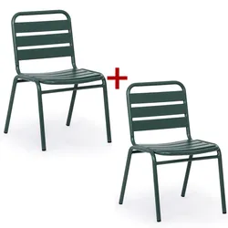 Metall-Bistrostuhl RENO, 1+1 GRATIS, für den Außenbereich, grün