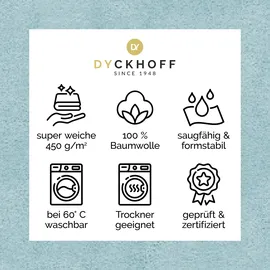 Dyckhoff Pure Natural Uni Kinderhandtuch 50 x 100 cm blau