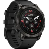 47 mm schwarz/carbongrau Titan mit Silikonarmband