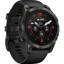 Garmin Epix Pro (Gen 2) Sapphire 47 mm schwarz/carbongrau Titan mit Silikonarmband
