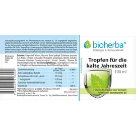 Bioherba Tropfen für die kalte Jahreszeit Tinktur 100 ml