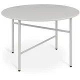 bomoe Beistelltisch Hellgrau Metall 53 x 36 cm