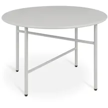 bomoe Beistelltisch Hellgrau Metall 53 x 36 cm