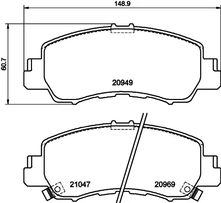 DON Bremsbelagsatz, Scheibenbremse pcp1842 für MITSUBISHI
