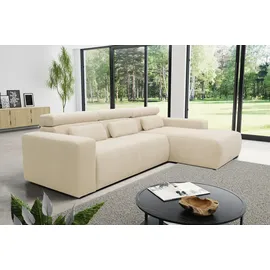 DOMO collection Eckcouch Cord 2-Sitzer Beige