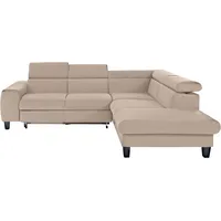 Cotta Ecksofa »Morven L-Form«, Kopfteilverstellung, wahlweise mit Bettfunktion und Bettkasten beige