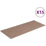 vidaXL Selbstklebende Treppenmatten 15 Stk. 60x25 cm Hellbraun