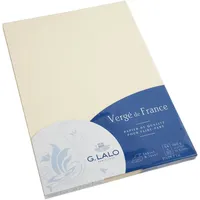 G.LALO 4x Packung 50 Bl Vergé-Papier, A4, 160g, Vergé