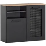 Lomadox - Badezimmer Hängeschrank Schwarz Matt Mason-80