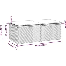 vidaXL Garten-Lounge-Set 2-tlg. beige