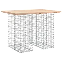 Furnicato Gartenbank aus Gabionen 100x70x72 cm Massivholz Kiefer