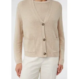 Comma, Strickcardigan im Loose Fit aus Wollmix Beige 44
