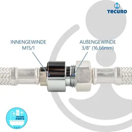 tecuro Reduzierstück M15/1 Innengewinde x 3/8 Zoll Außengewinde