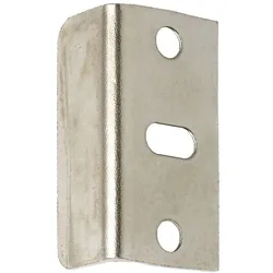 Winkelschließblech für Möbelschlösser - vernickelt , 30 mm