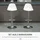 Homcom 2er-Set Barhocker mit Lehne Höhenverstellbar Weiß Stahl 40 x 42 x 82-104cm