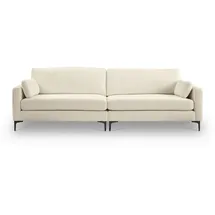 MID.YOU Viersitzer-Sofa Webstoff 4-Sitzer Creme