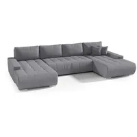 Fun Möbel Wohnlandschaft Sofa mit Schlaffunktion VOGAR Stoff Aston