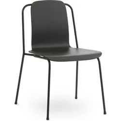 Studio Stuhl schwarz mit schwarzen Beinen
