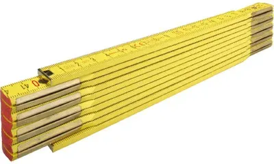 Holz-Gliedermaßstab Type 907 gelb, 2m