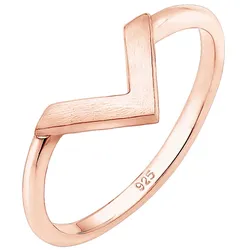 Elli Geo V-Form Basic Matt Minimal Trend 925 Silber 52 Damen
