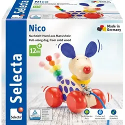 SELECTA 62026 Nico, Nachzieh-Hund, 12 cm