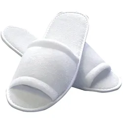 100 Paar Slipper "Classic" offen Weiss Einheitsgröße 28,5 cm lang Hotelslipper Hotelhausschuhe Einwegslipper Gästehausschuhe