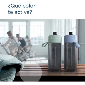Brita Active blau 2-Scheiben-Filterflasche - Silber