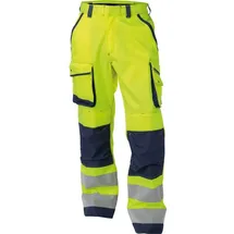 DASSY DASSY® Chicago Warnschutz Bundhose mit Kniepolstertaschen neongelb/dunkelblau Gr. 42
