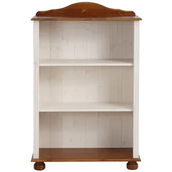Regal HOME AFFAIRE "Mette", gelb (weiß, honigfarben), B:77cm H:116cm T:30,5cm, Massivholz, Regale, aus massivem Kiefernholz, in unterschiedlichen Größen und Farben