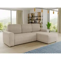 Sofnet Eckcouch Cord 5-Sitzer Beige