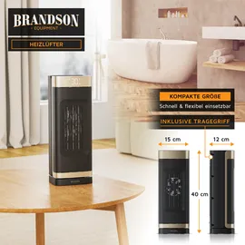 Brandson Heizlüfter 2000 W Schwarz/Gold