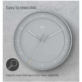 Braun BC17G-DCF Klassik Funkwanduhr 30 cm grau