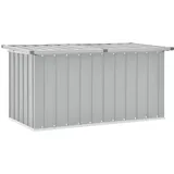 vidaXL Gartenbox Auflagenbox Kissenbox Aufbewahrungsbox Truhe Box Gartenmöbel Gartenkasten Gartentruhe Werkzeugkasten Grau 129x67x65cm