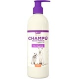 Shampoo für Hunde mit Weißes Fell 1 Liter | HundeShampoo für Hunde mit Hellen Tönen | Glanz und Farbauffrischer | Fortgeschrittene Formel mit natürlichen Inhaltsstoffen