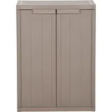 vidaXL Gartenschrank Braun 65x45x88 cm PP Holz-Optik