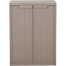 vidaXL Gartenschrank Braun 65x45x88 cm PP Holz-Optik