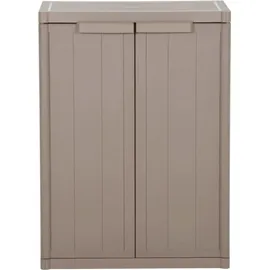 vidaXL Gartenschrank Braun 65x45x88 cm PP Holz-Optik