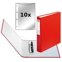 Herlitz Ringbuch DIN A5 mit 2-Ringe incl. 10 Prospekthüllen