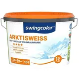 swingcolor Wandfarbe Arktisweiß  (Schneeweiß, Matt, 10 l, Konservierungsmittelfrei)
